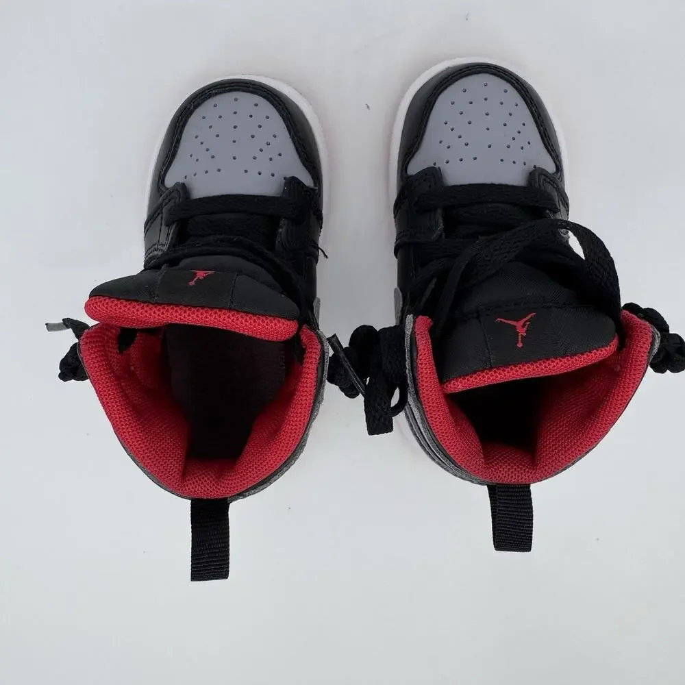 Nike Air Jordan 1 Mid Size‎ Baby 5C Black Cement Grey Fire Red DQ8425-006
